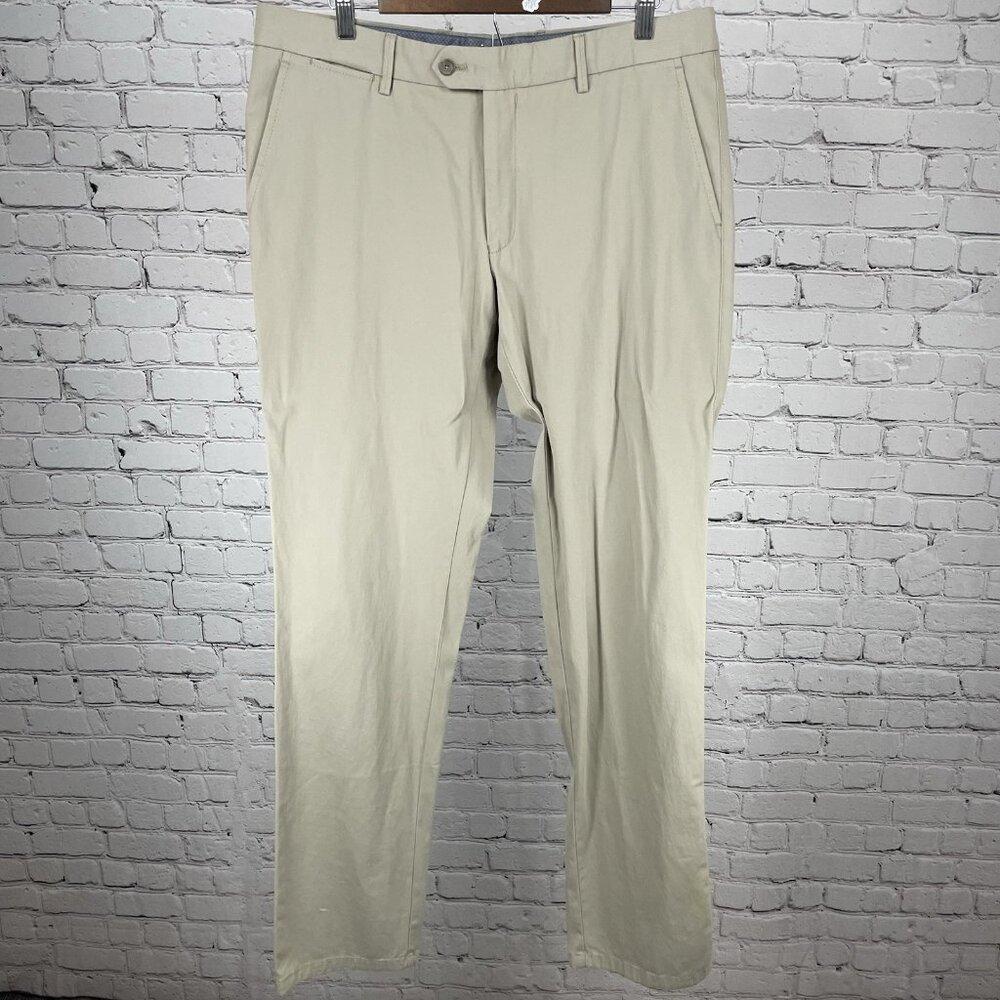 Ballin Beige Pima Cotton Modern Fit Perma Color Chino Pants Size 36 (37x36)